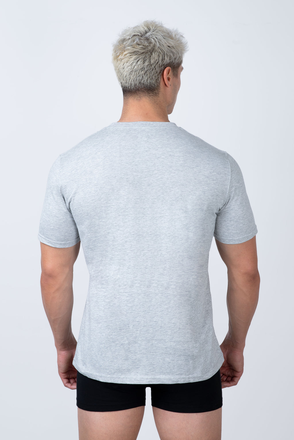 Polera Essential Everyday Manga Corta Gris Melange