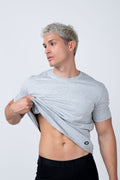 Polera Essential Everyday Manga Corta Gris Melange