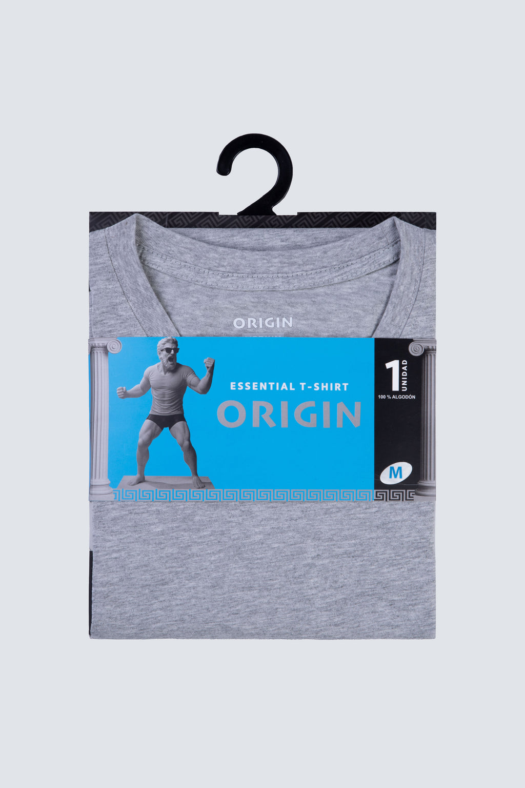 Polera Essential Everyday Manga Corta Gris Melange