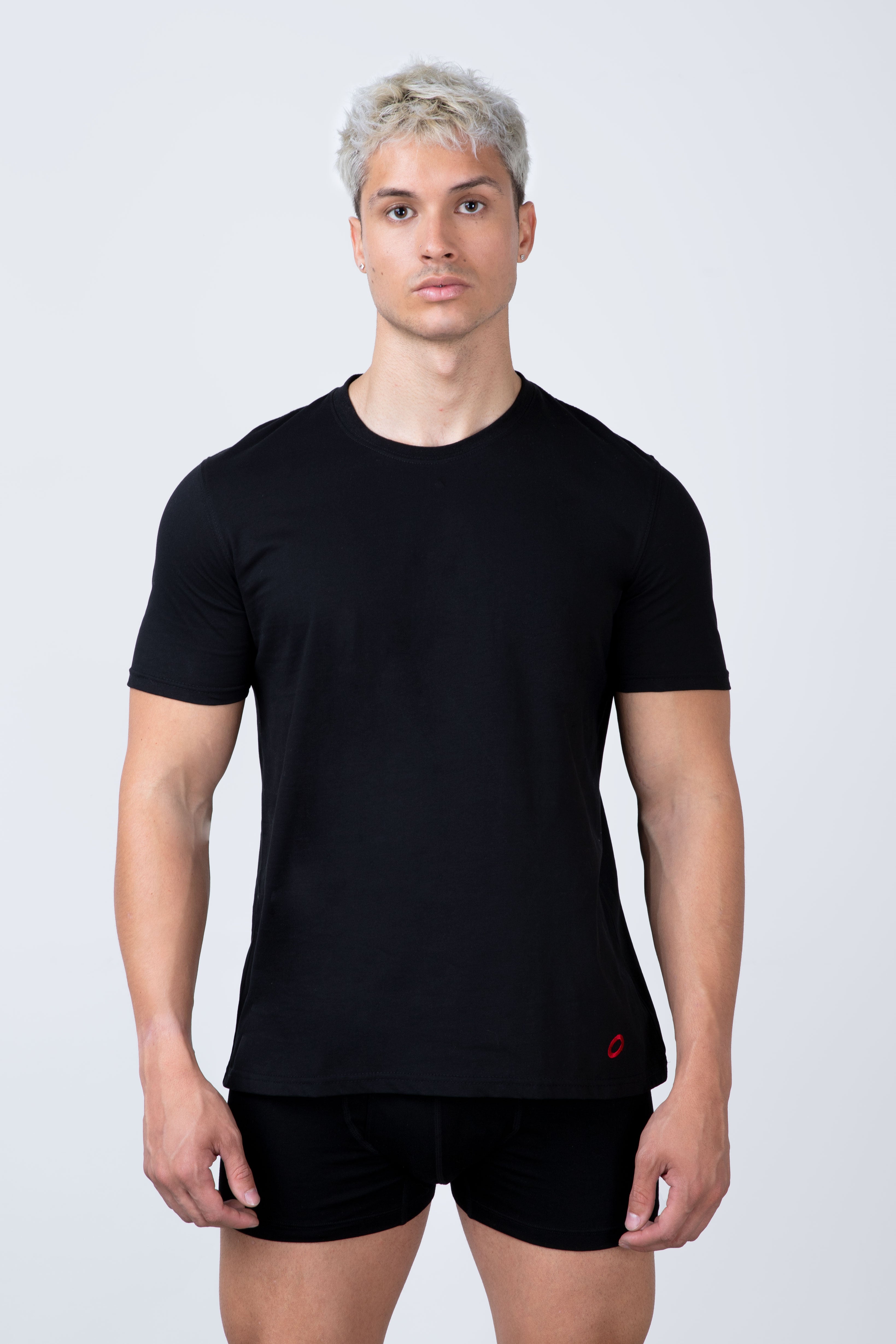 Polera Essential Everyday Manga Corta Negro
